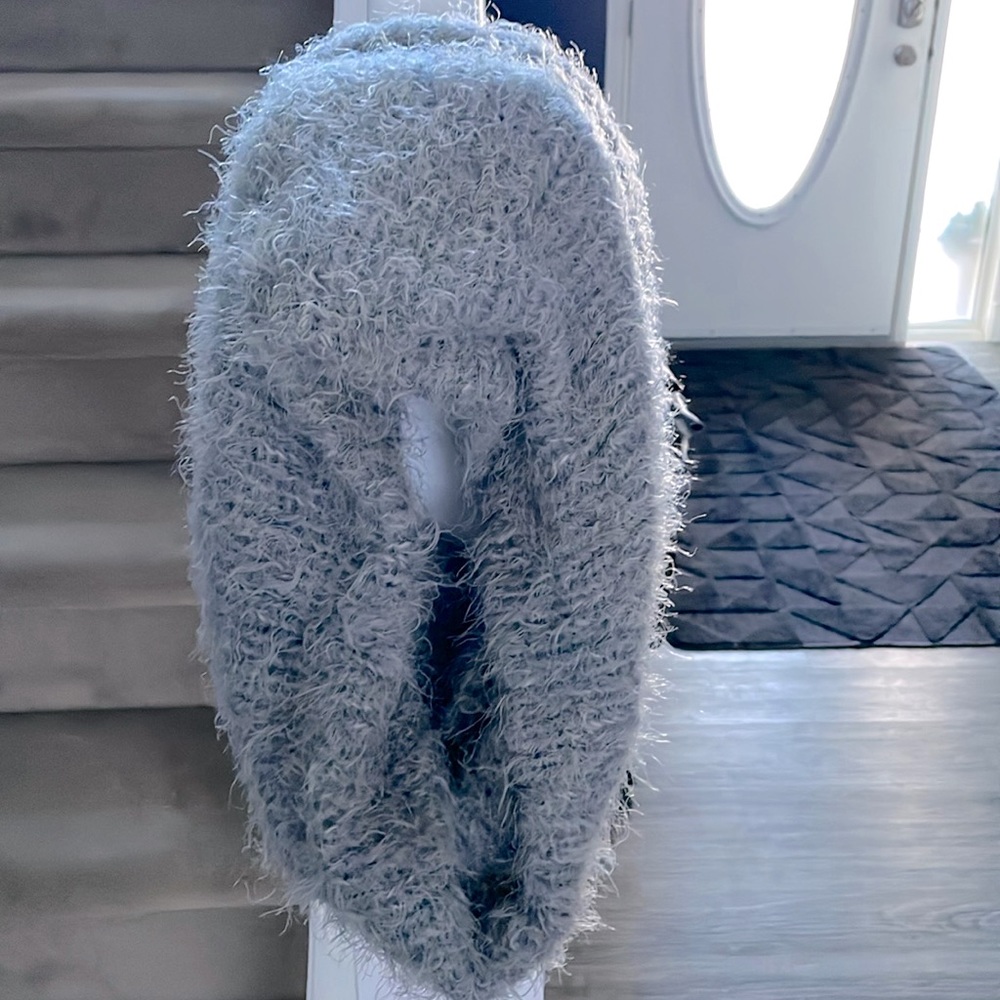 Fluffy soft infinity scarf
